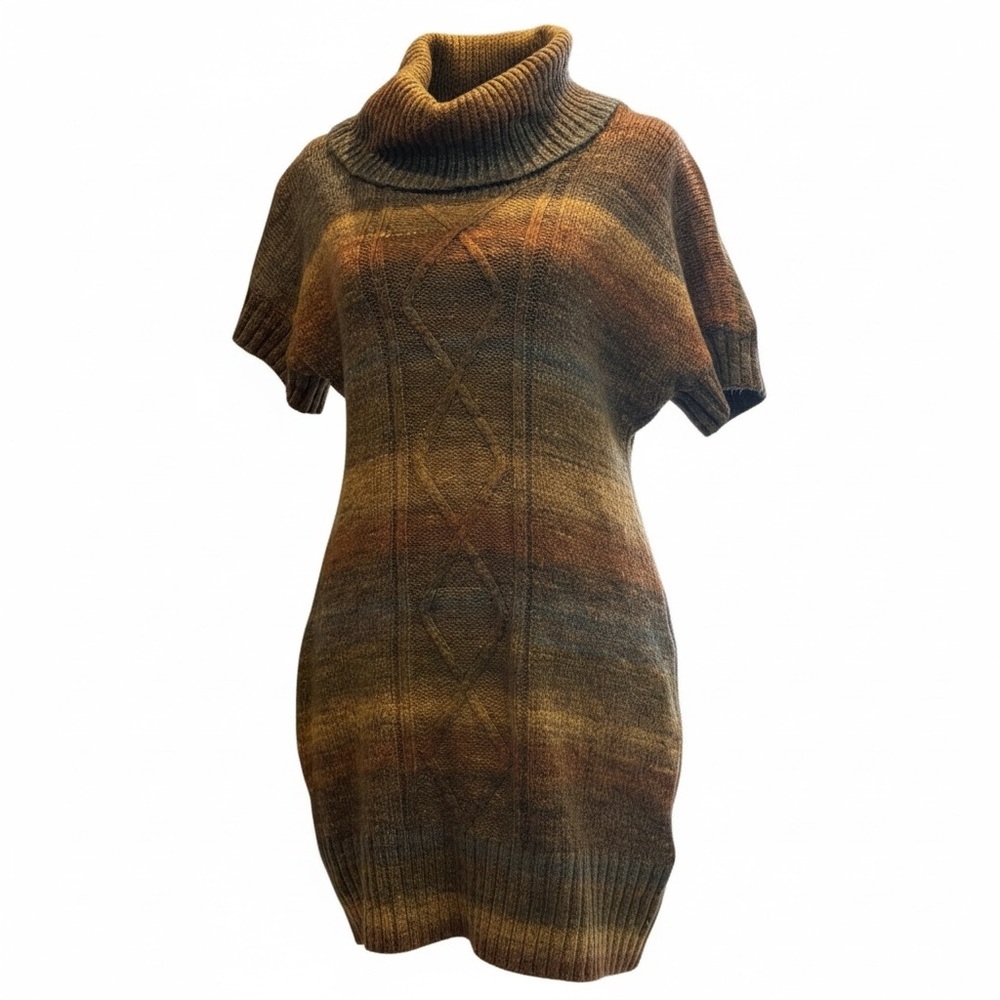 Ronni Nicole Earthy Turtleneck Sweater Dress PTP 21.5 L 32 - Picture 4 of 7